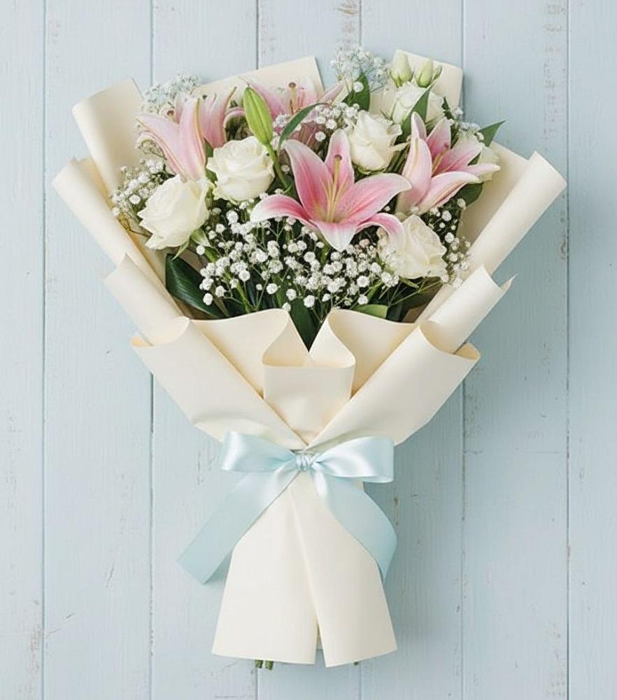 Букет цветов из: Лилии в Темижбекской