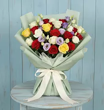 Букет цветов из:  Розы #REPLACE_PRED# Темижбекской