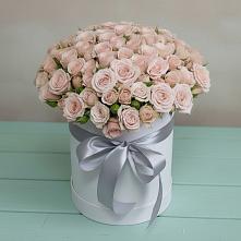 Цветочная композиция из Розы в шляпной коробке #REPLACE_PRED# Темижбекской