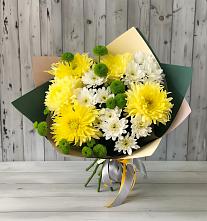 Букет цветов из:  Хризантемы #REPLACE_PRED# Темижбекской