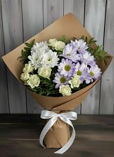 Букет цветов из:  Хризантемы и Розы в Темижбекской