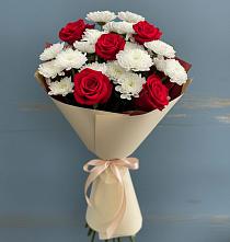 Букет цветов из:  Розы и Хризантемы #REPLACE_PRED# Темижбекской