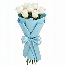 Букет 7 белых роз Проуд в Темижбекской