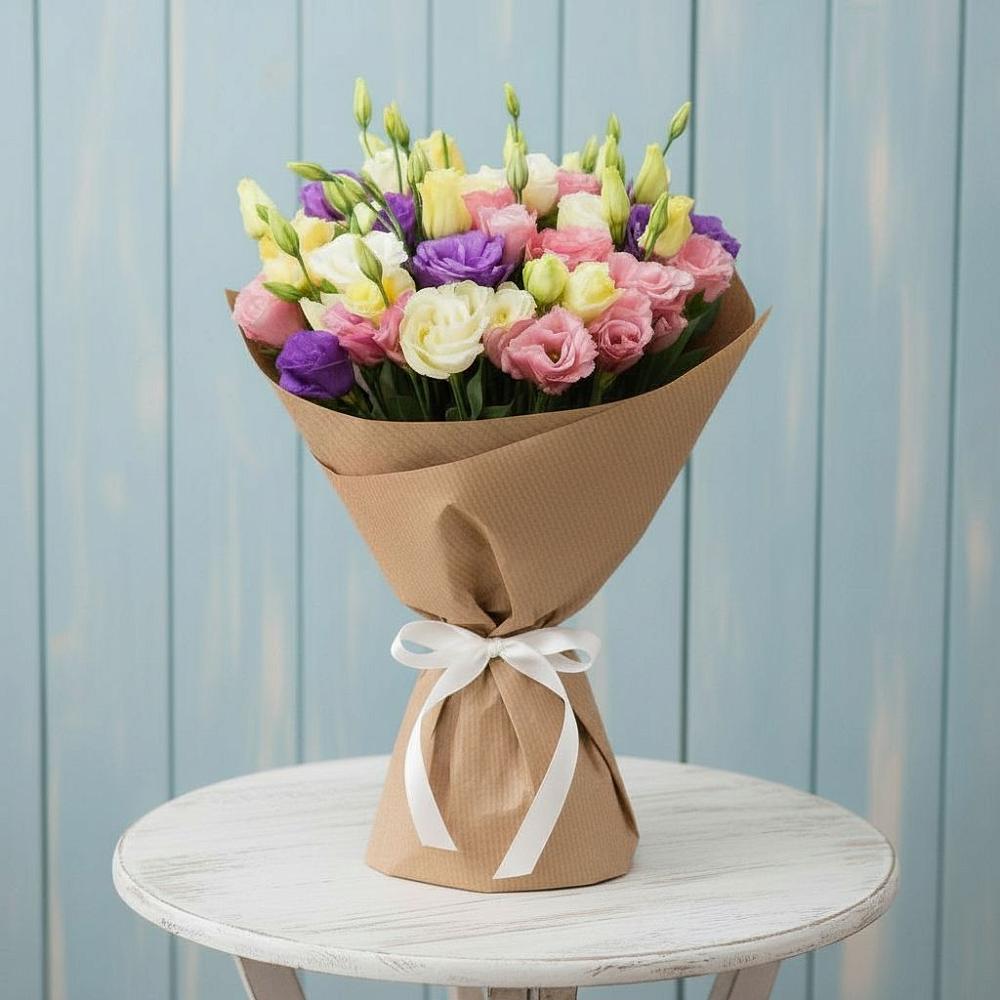 Букет цветов из: Лизиантусы в Темижбекской