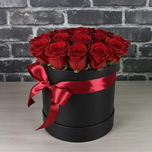 Цветочная композиция из Розы в шляпной коробке в Темижбекской