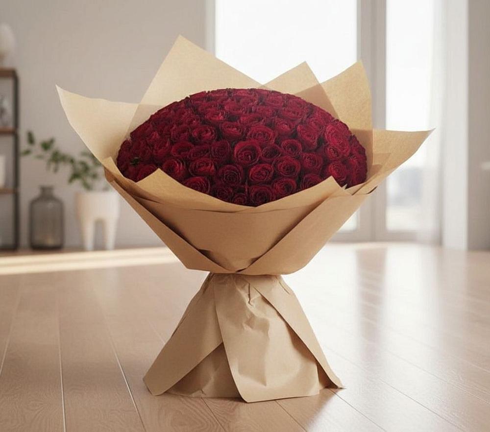 Букет 101 Красная роза в Темижбекской