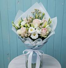 Букет цветов из:  Розы и Лизиантусы в Темижбекской