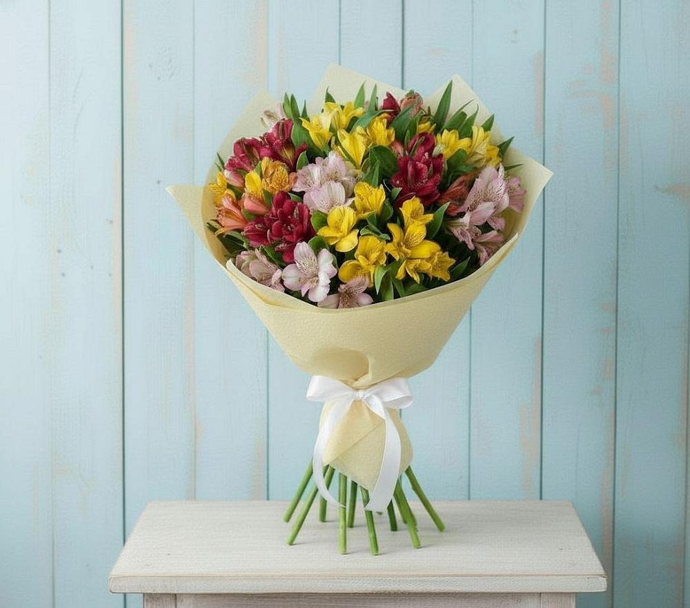 Букет цветов из: Альстромерии в Темижбекской