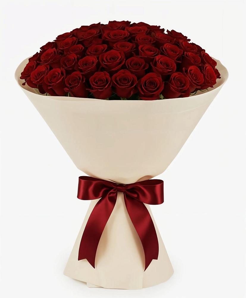 Букет 101 Бордовая роза Блэк Бакарра в Темижбекской