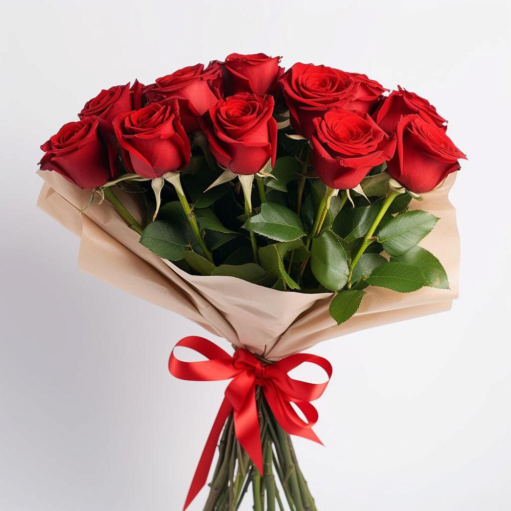 Букет 11 Красных роз Эдлесс Лав в Темижбекской