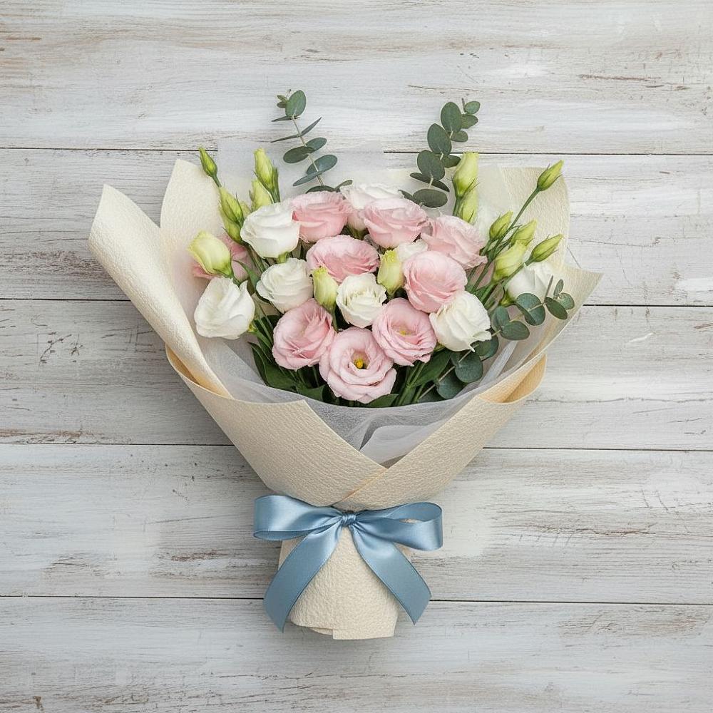 Букет цветов из: Лизиантусы в Темижбекской